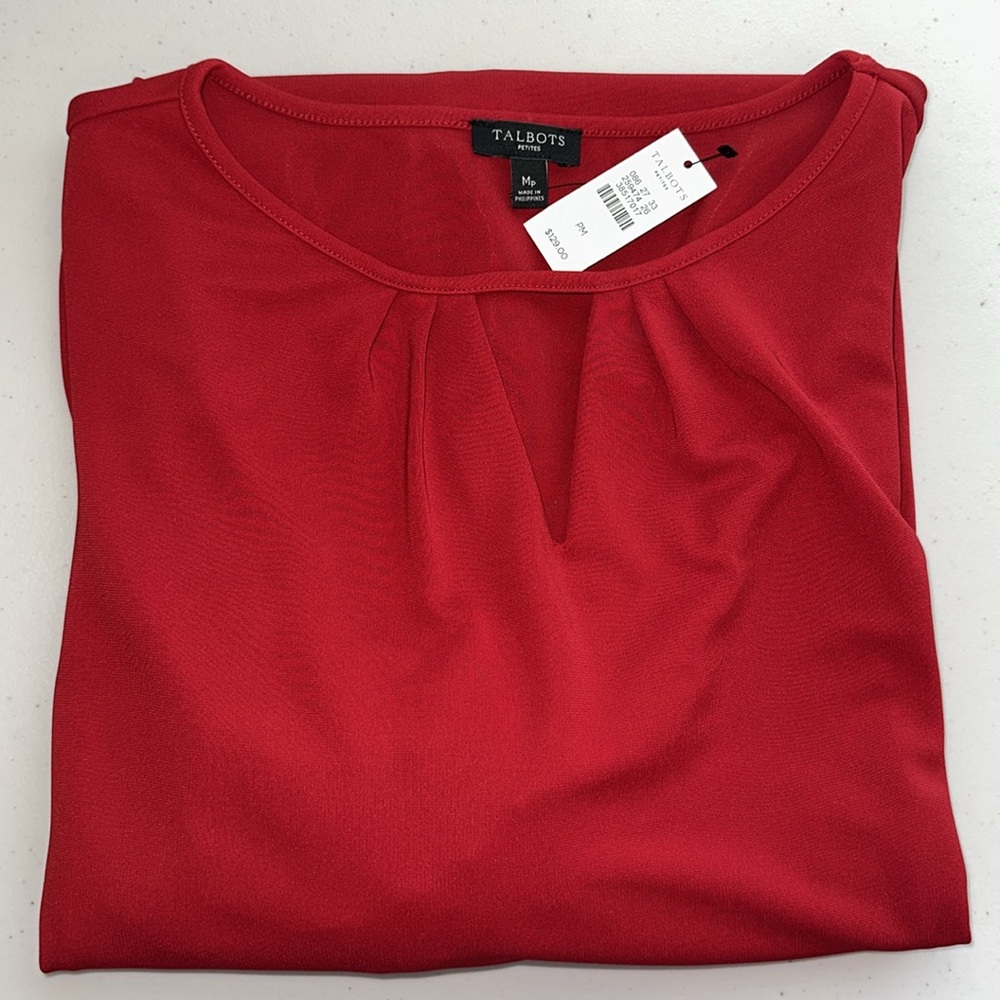 Talbots Red Long Sleeve Dress - Picture 11 of 11
